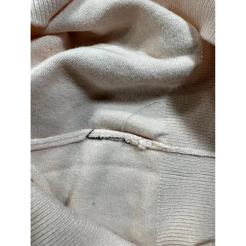 Zara Sweater Womens Small Pink Crew Neck Knitted Short Sleeve Casual Pullover
